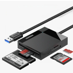 UGREEN CR125 USB-A 3.0 All-in-One Card Reader 50cm – Fast SD, MicroSD & TF Card Transfer