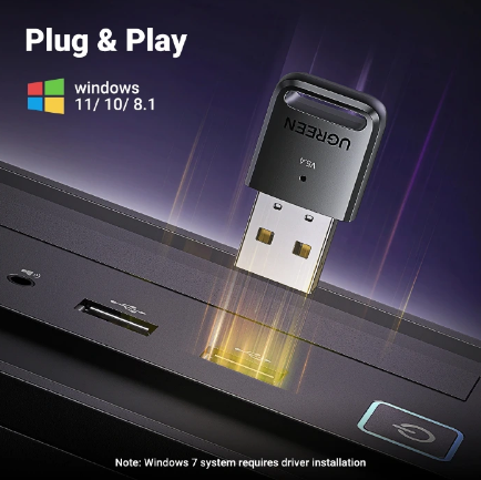 UGREEN High-Performance USB Bluetooth Adapter with 1-Year Warranty – Long-Range Wireless Dongle for PC & Laptop - Image 3