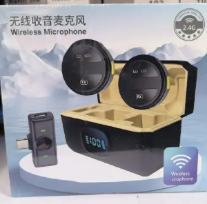 2.4G Dual Wireless Lavalier Microphone with Charging Case – Clip-On Wireless Mic System