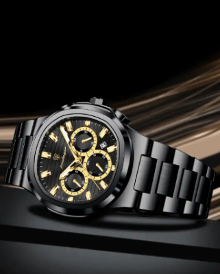 QUALITY STAINLESS POEDAGAR CHRONOGRAPH GENTS 835